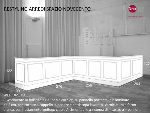Spazio Novecento - Welcome bar - Progetto